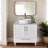 30'' White Modern Free-Standing Single Bathroom Vanity With Ceramic Top