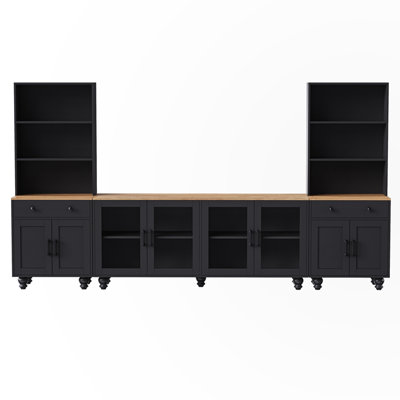 Media Console with Gourd-Shaped Legs