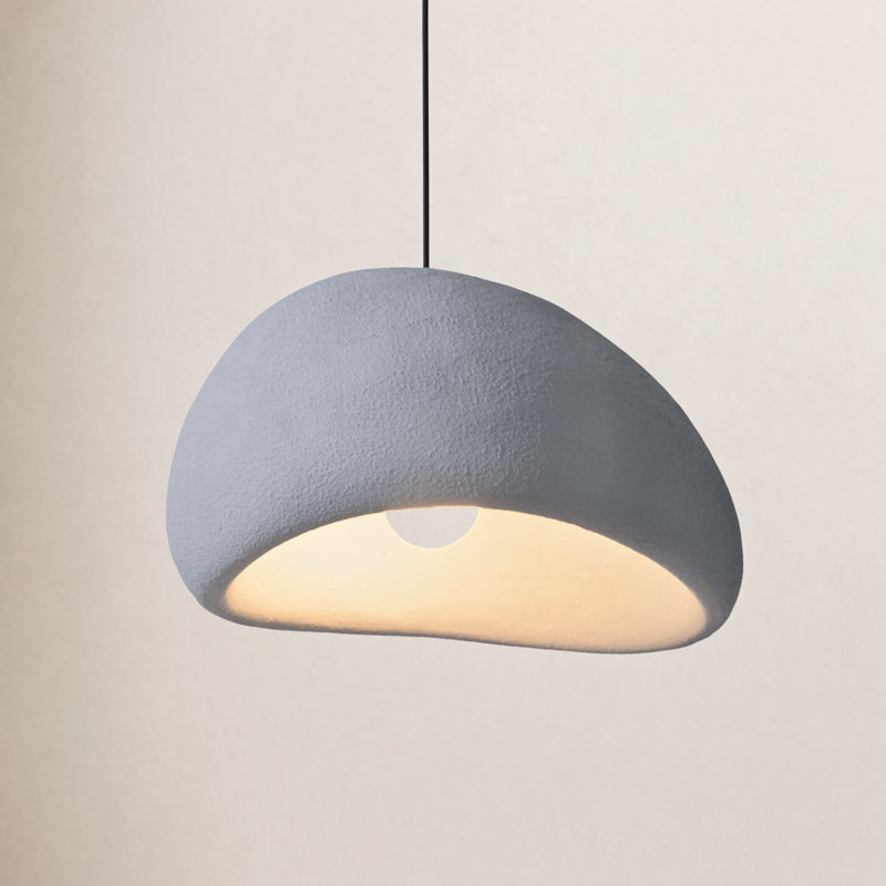 Prim 1 - Light Gray Single Pendant, 78" H x 11.81" W x 11.81" D