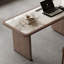 Bureau rectangulaire blanc et noyer clair-38879562-38879561