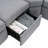 Power Recliner Sectional Sofa Home Theater Reclining Sofa with Two USB Ports-1847149006