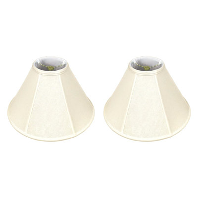 Royal Designs, Inc. BSO-706-18LNEG-2, abat-jour de base empire Coolie, 6 x 18 x 11,5, coquille d'œuf en lin, paquet de 2