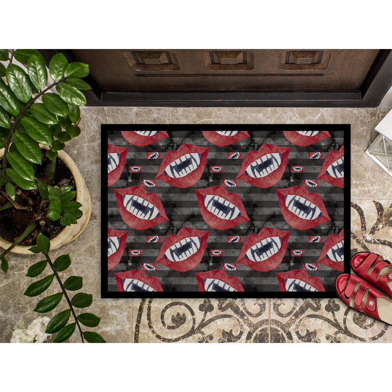 Tapis d'entrée antidérapant Adrienn Halloween, H 0,2 po x l 36 po x P 24 po