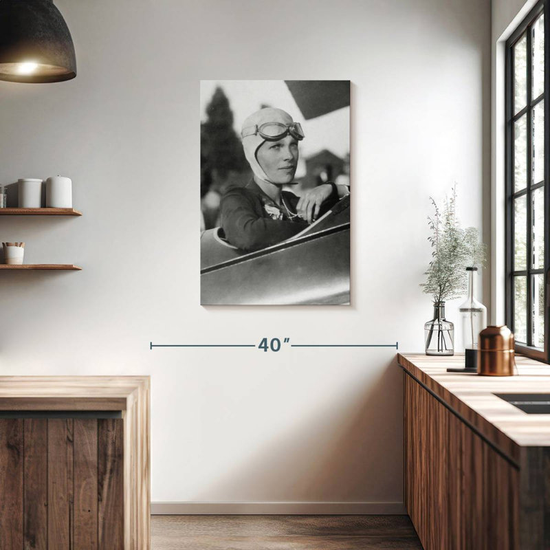 Keiri Amelia Earhart In Boston Training Plane, 36" H x 24" W