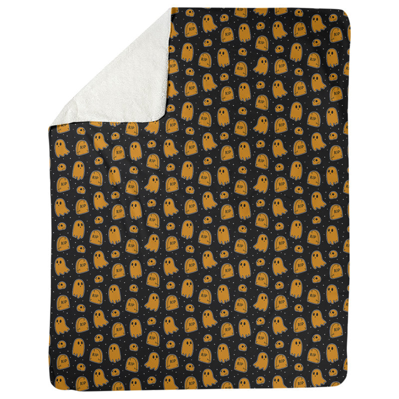 Couverture polaire Katelyn Elizabeth, l 52,5 po x L 62,5 po, Noir / Orange