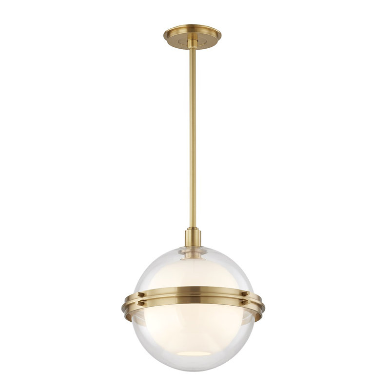 Northport 1 - Light Single Globe Pendant, Aged Brass, 22" H x 22" W x 22" D