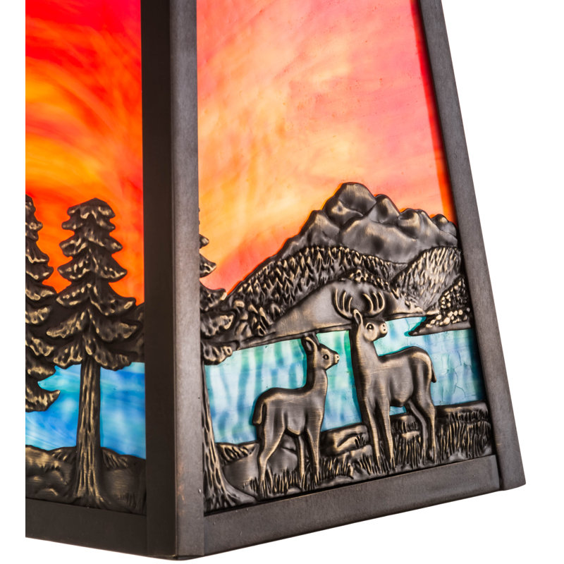 9"w Stillwater Deer Lodge Wall Sconce