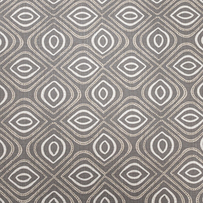 Cavandale Geometric Shapes Wallpaper 10m x 53cm Textured Metallic Finish Roll, Charcoal