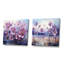Violet Flower Meadow Harmony - Ensemble de 2 collages carrés-888058891-888058890