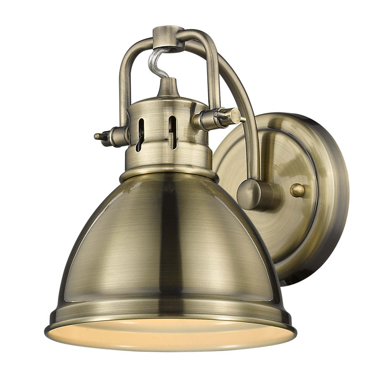 Dimmable Vanity Light, Aged Brass, Aged Brass