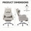 Chaise de bureau rembourrée de mousse avec revêtement en cuir et en technologie 155 inclinable