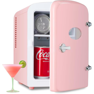 Simple Deluxe 4L/6 Can Mini Fridge with Observation Window, Portable Cooler & Warmer Freon-Free Small Refrigerator, Provide Compact Storage for Skinca | Fridge.com