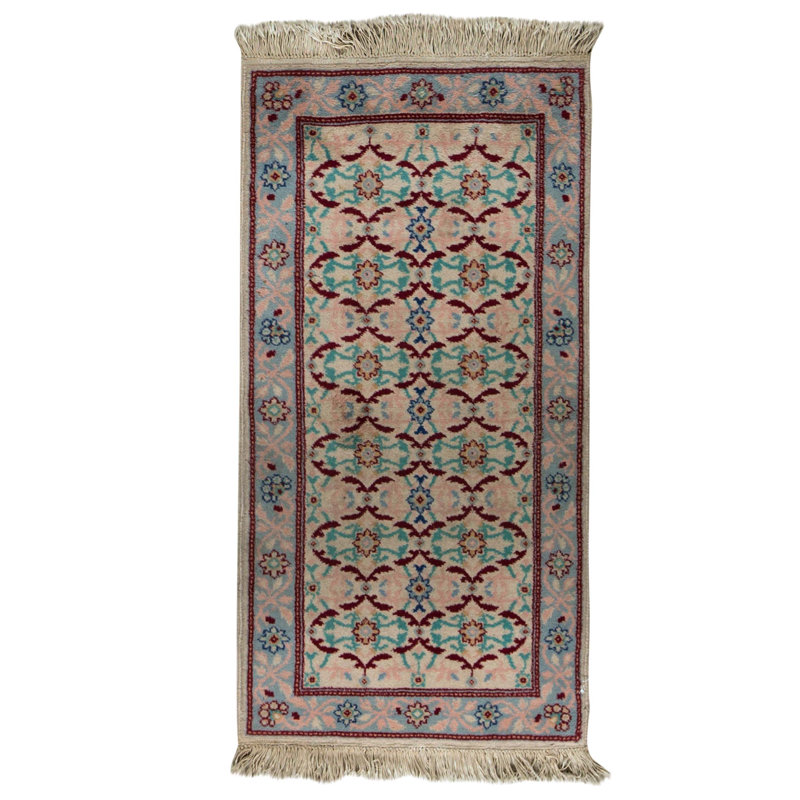 Hand Knotted Wool Area Rug in Multi