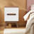 Whisper mid-century Two-drawer Nightstand, Brown/White 22.47'' H X 15.51'' W X 15.47'' D