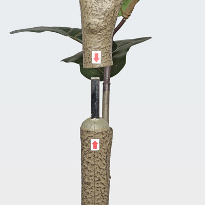 Arbre de figuier artificiel 6 pi avec pot en plastique noir, plante d'intérieur artificielle Real Touch, faux arbre de figuier réaliste pour la décoration de coin de bureau à domicile