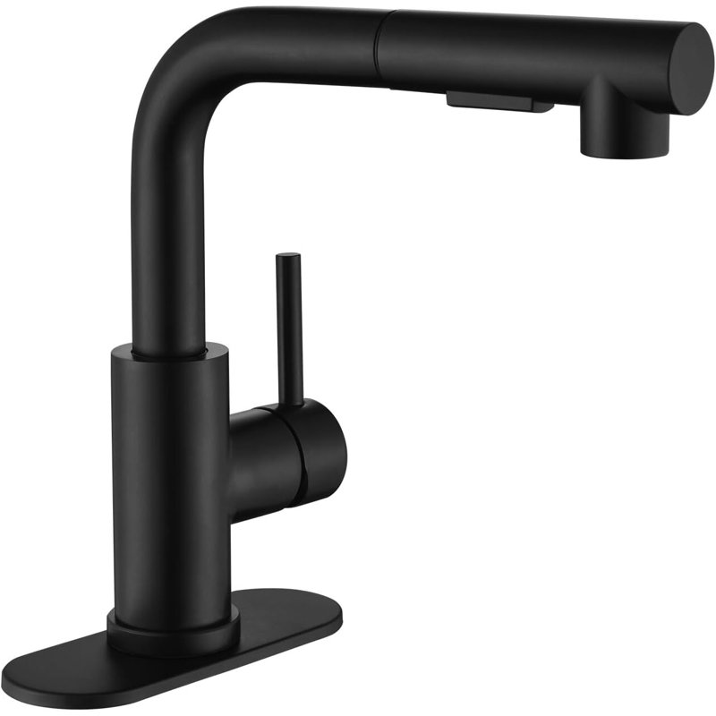APPASO Pull Out Kitchen Faucet, Matte Black