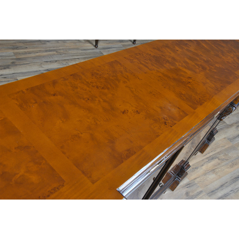 Burled Penhurst 85'' Solid Wood Sideboard