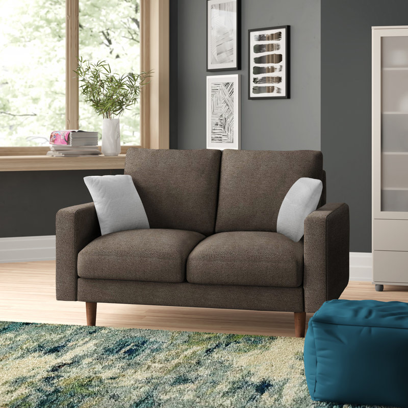 Craigmont Upholstered Sofa, Brown, 33.1" H x 50.4" W x 31.7" D