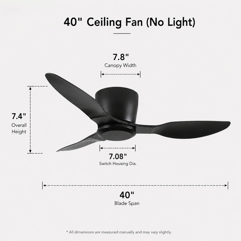 40-Inch Ceiling Fan without light