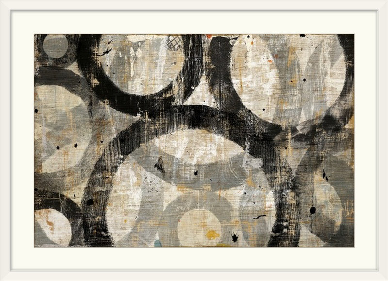 «Golinda Industrial I» par Michael Mullan, reproduction d'art, H 24 po x l 32 po x P 1 po, Cadre blanc