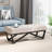 Elegant With Fabric And Graceful Legs Sophisticated Rectangular Faux Wood Frame 100% Upholstery