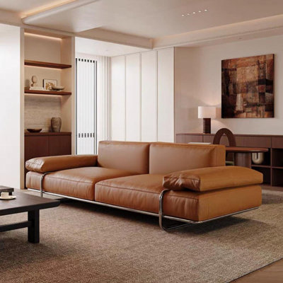 Minimalist Stainless Steel Straight Sofa