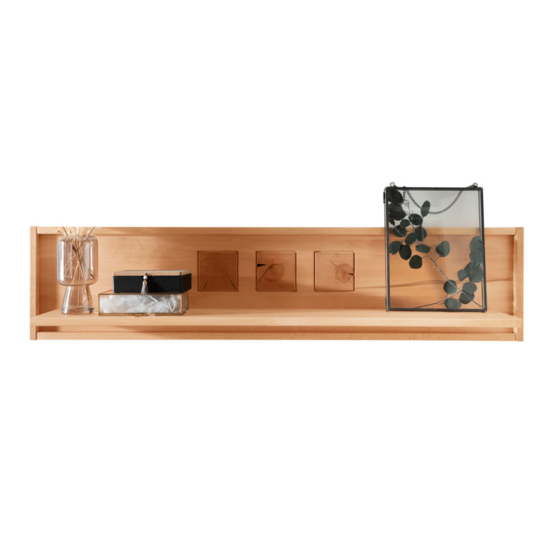 Ahoskie Solid Wood Accent Shelf, Beech, 30cm H x 130cm W x 22cm D