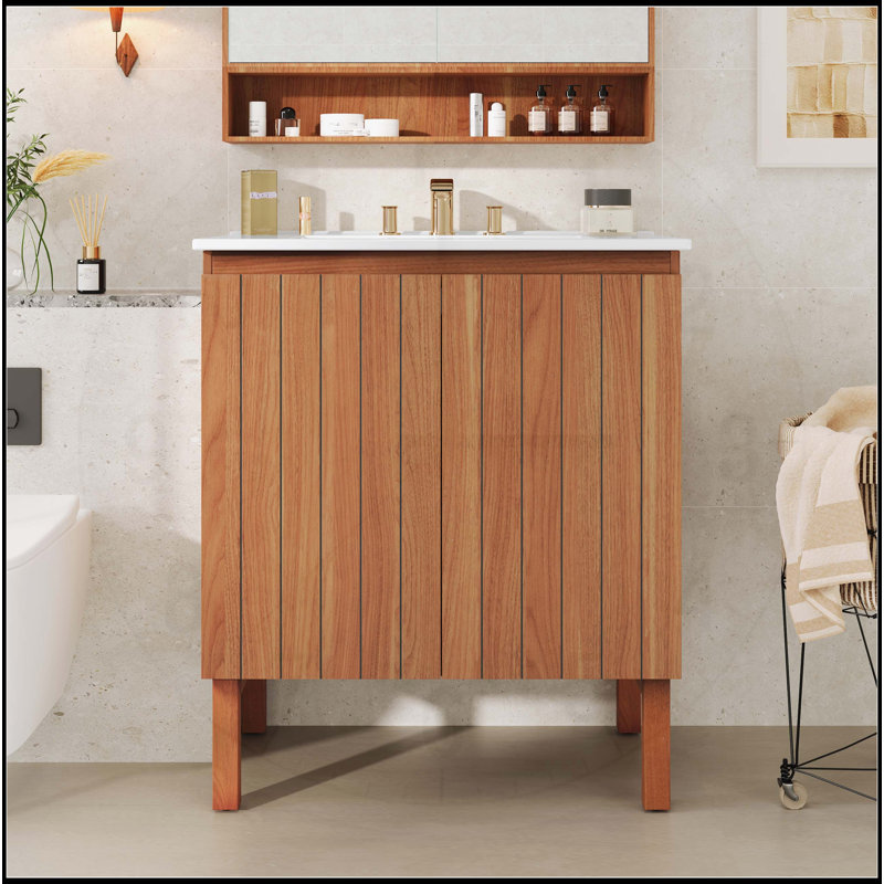 Meuble-lavabo moderne 30 po avec lavabo en céramique