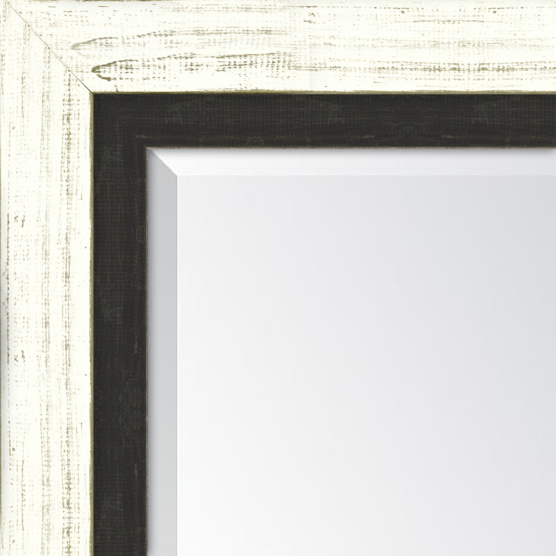 Chilhowie Wood Flat Wall Mirror, Black, 44" H x 32" W
