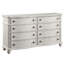 Commode 8 tiroirs Jaqueline, finition blanc antique