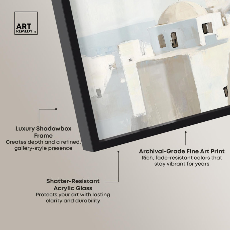 «Domes City II Shadowbox», impression de paysage par Art Remedy, H 11 po x l 16 po, Noir