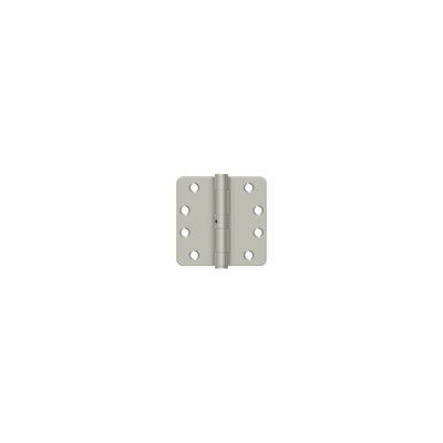 Deltana S44R4HDN15 4" x 4" x 1/4" Radius Hinge, HD in Brushed Nickel Pair
