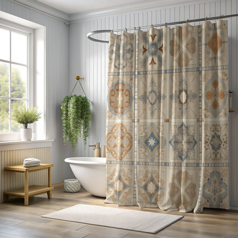 Luxurious Rug - Premium Shower Curtain, 74"H x 71"W