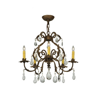 5 - Light Glass Chandelier