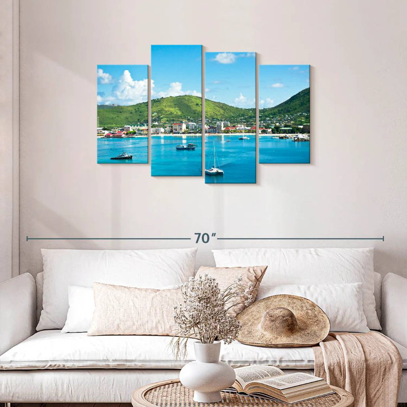 Gillard Scenic, paysage marin de Saint-Martin, H 27 po x l 43 po