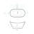 Ivy 60" Double Slipper Freestanding Bathtub