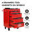 4 - Drawer Tool Chest Organizer, Rolling Trolley With Bearing Slides, Red & Black, Additional Storage For Frequent Tools Steel Chest, Cabinet Universal Wheels Locking Mechanisms-313607868