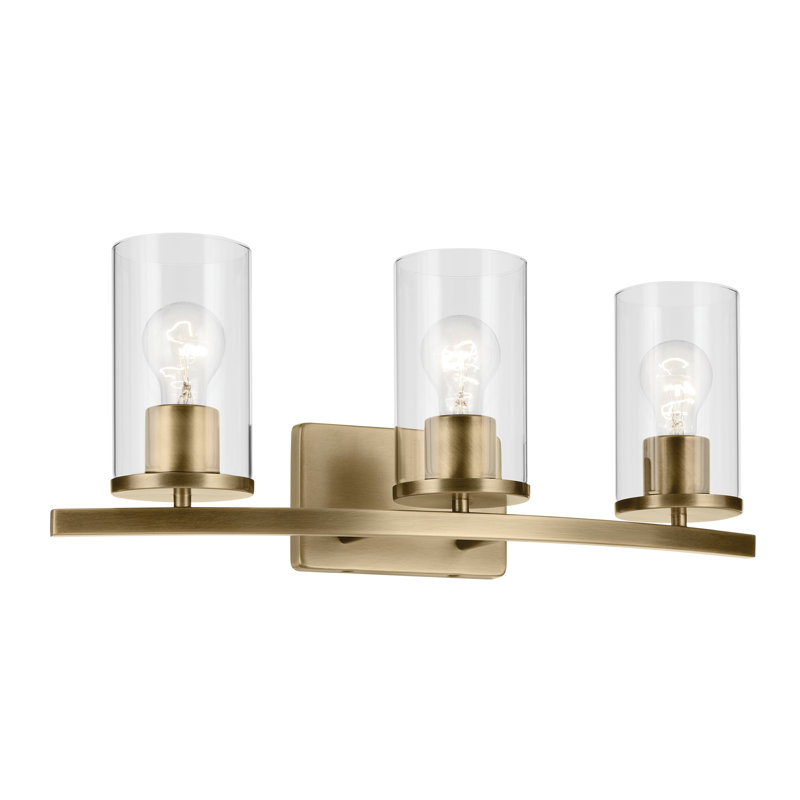 23" 3-Light Vanity Light, Brass