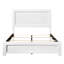 Lit pour meuble de chambre à coucher blanc, lit double avec tête de lit, rails et sommier pour un sommeil réparateur-1834935339-1834935332