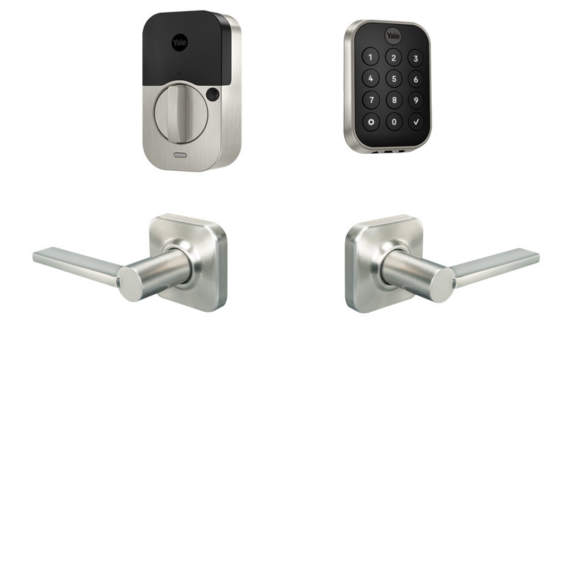 Yale Assure Lock 2 clavier sans clé avec Bluetooth et levier Valdosta, Nickel satiné