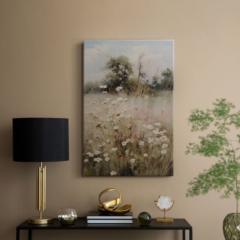 Imprimé floral rétro CCxxxx - galerie Cavas, H 18 po x l 12 po