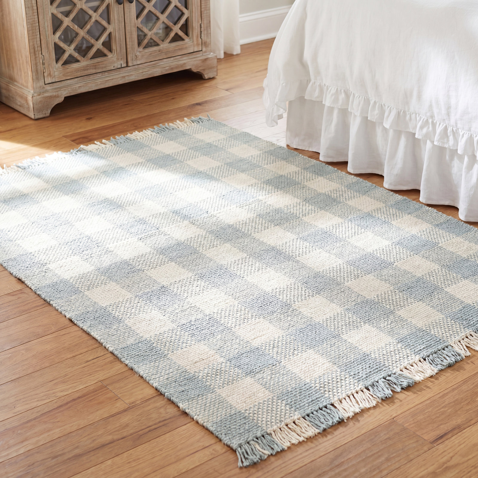 Cosette Hand-Woven Plaid Rug, Rectangle 8' x 10'
