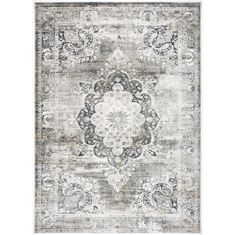 Gingerich Floral Indoor Rug, Rectangle 7'10" x 10'10"