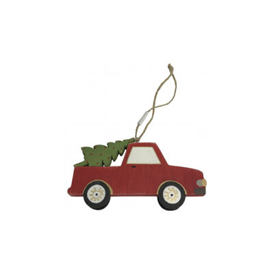 5.52'' Wood Hanging Figurine Ornament