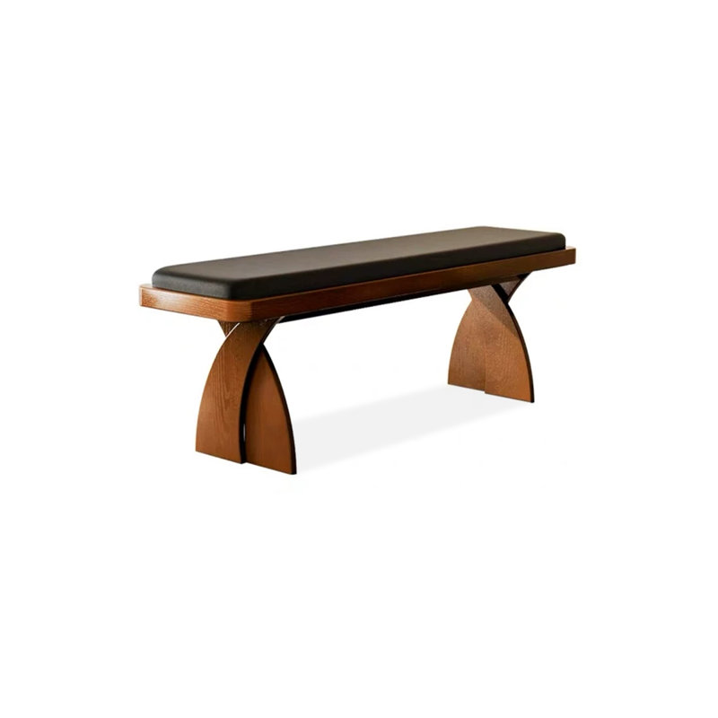 Banc rembourré noir, Brun, Noir