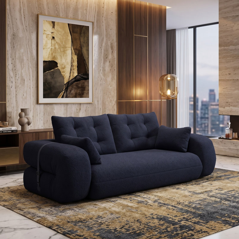 Canapé-lit 78,7 po Sherpa, Dark Blue