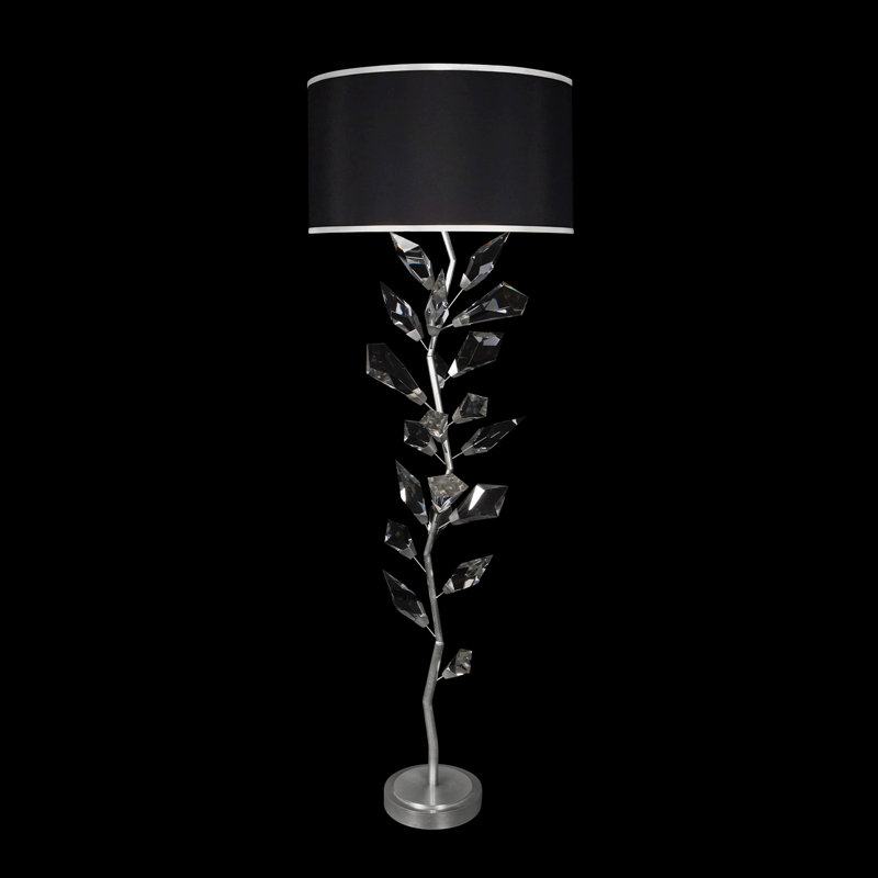 Lampe sur pied 71 po Foret, Argent, Noir