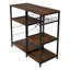 Étagère de boulanger standard en fer 35,43 po avec tablettes en bois et micro-ondes Sady