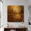«Floating Down The River» par Philippe Sainte, art mural en métal doré, 24 po x 24 po-133680950