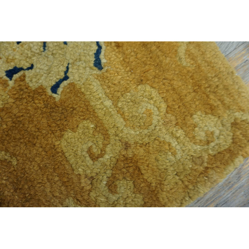 Small Rare Collectible Antique Chinese Mid 17th Century Peking Rug